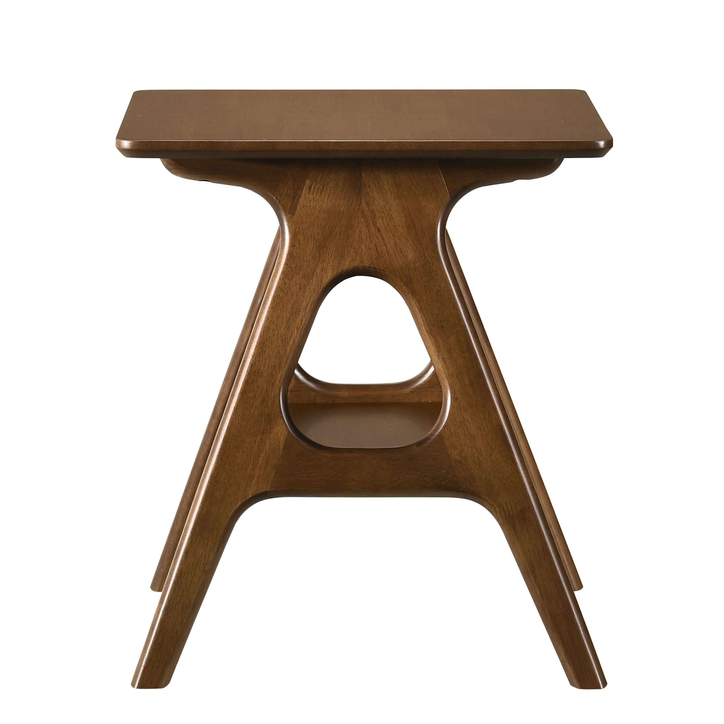Roundhill Furniture Arona 3-Piece Coffee Table Set, Coffee Table and Two End Tables, Walnut