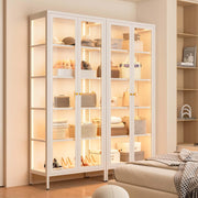 5-Tier Glass Display Cabinet with LED Lights