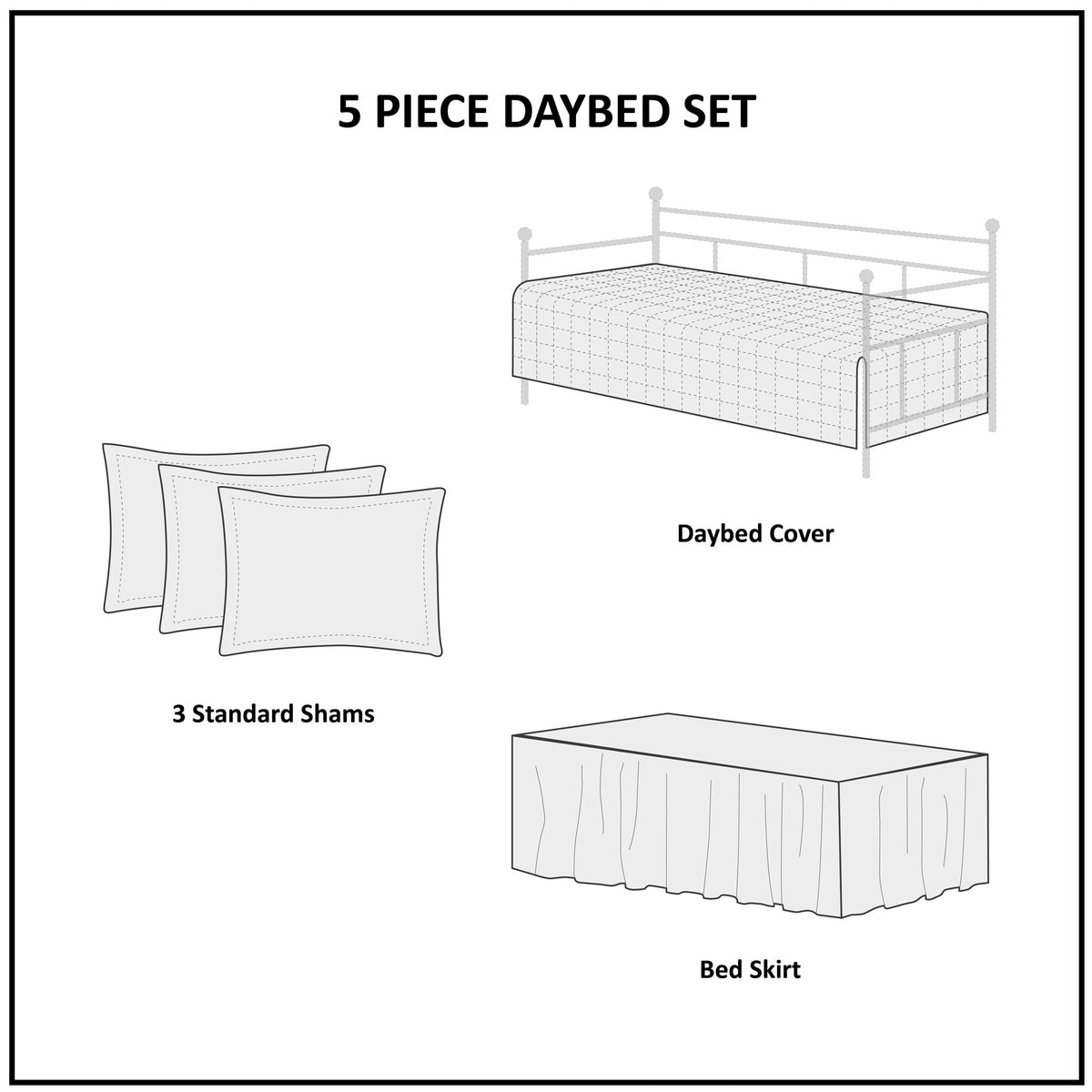 Woolrich Winter Plains 5 Piece Day Bed Cover Set Tan Daybed (WR13-2122)