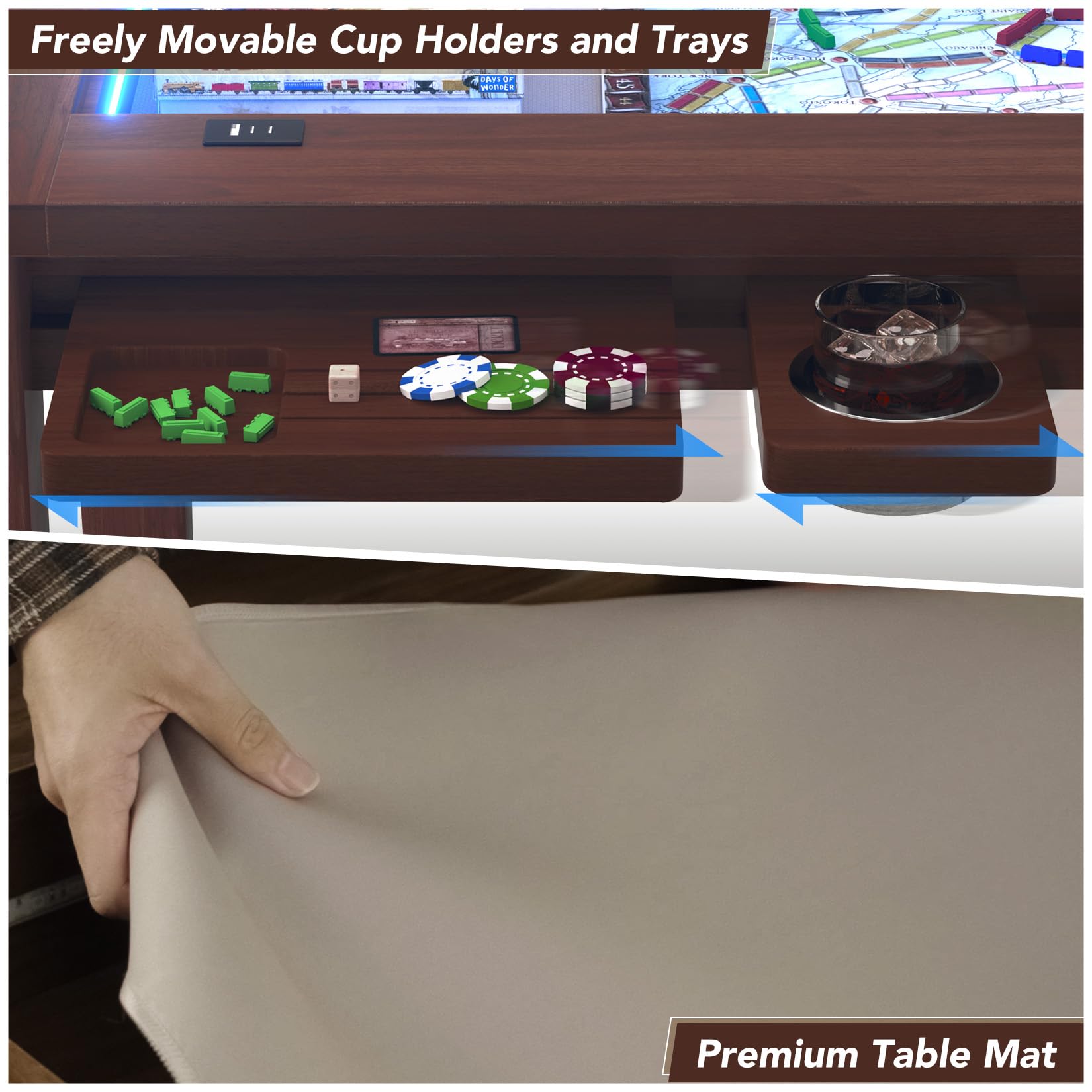 2-in-1 LED Board Game & Dining Table