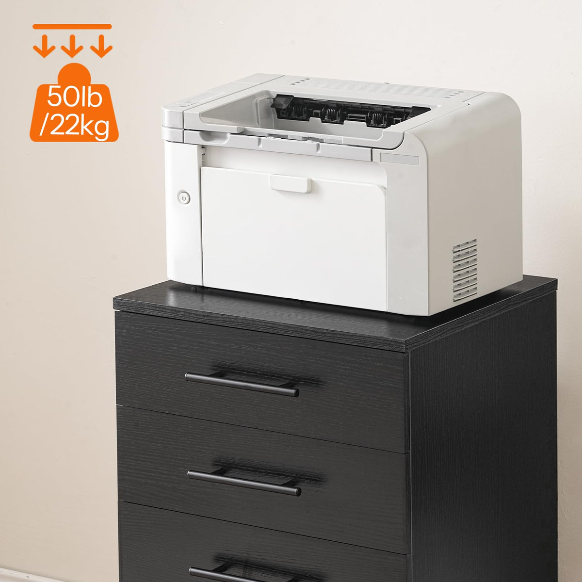 5-Drawer Rolling File Cabinet