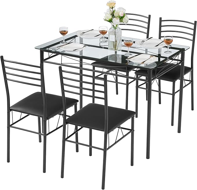5-Piece Dining Table Set for 4