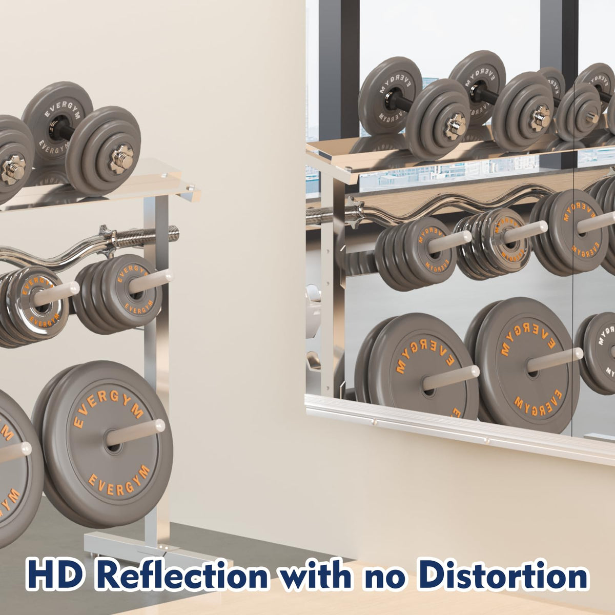 Snowdool Gym Mirror, 79''x35'' 2PCS Mirrors for Home Gym Wall Large, Full Body Mirror for Yoga, Garage, Dance Studio, Anti-Rust, Tempered Glass,Frameless Rectangle Wall-Mounted Workout Mirrors