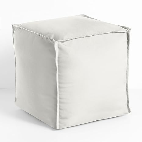 Square Outdoor Pouf Ottoman – 17" x 17" x 17"