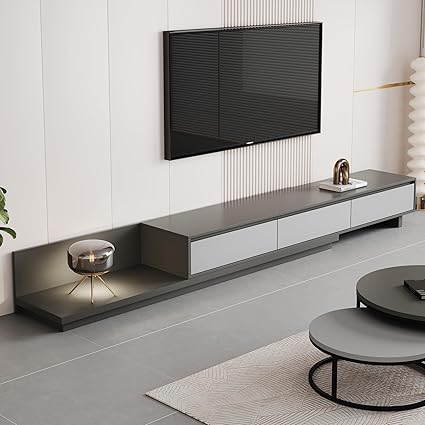 Extendable TV Stand with 3 Drawers, 78.7" to 130"