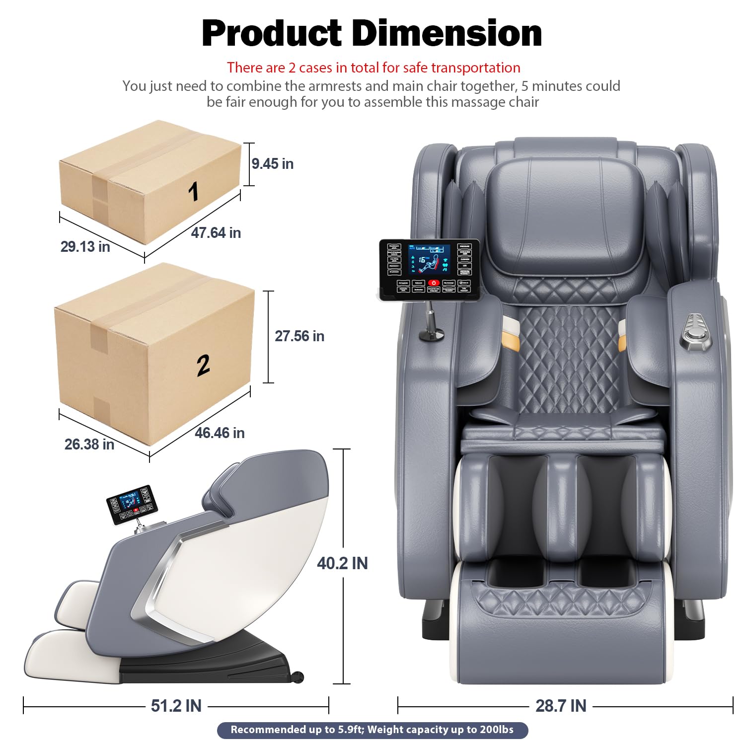 Full Body Zero Gravity Massage Chair Recliner