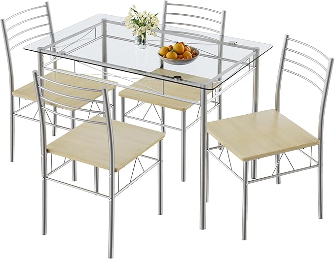5-Piece Dining Table Set for 4