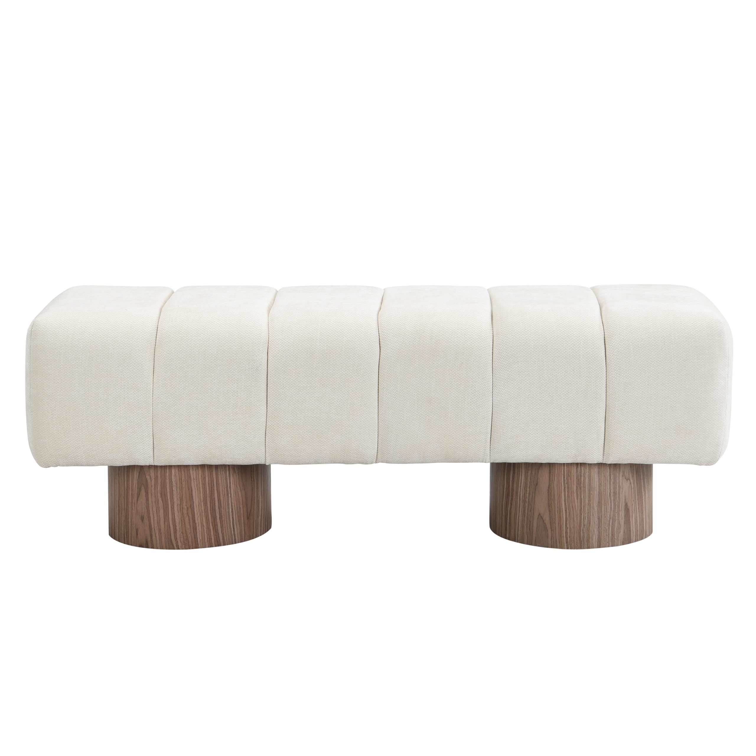 50" Chenille Fabric Dining Bench
