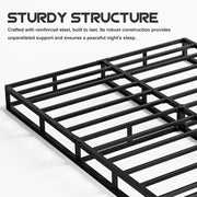 ZIYOO California King Box Spring and Cover, 9 Inch High Profile Easy Assembly,Mattress Foundation/Heavy Duty Metal Steel Structure/Quiet Noise-Free Accessory