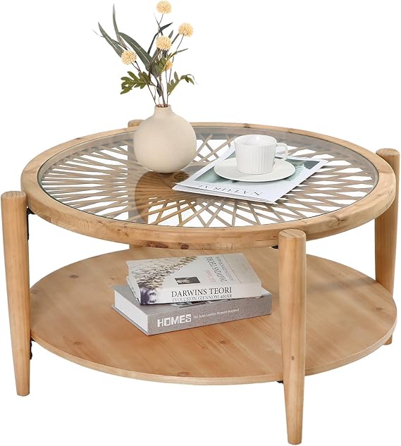 Oval Rattan Coffee Table
