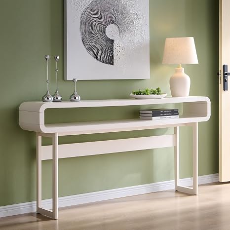 63-Inch Console Table with Open Shelf