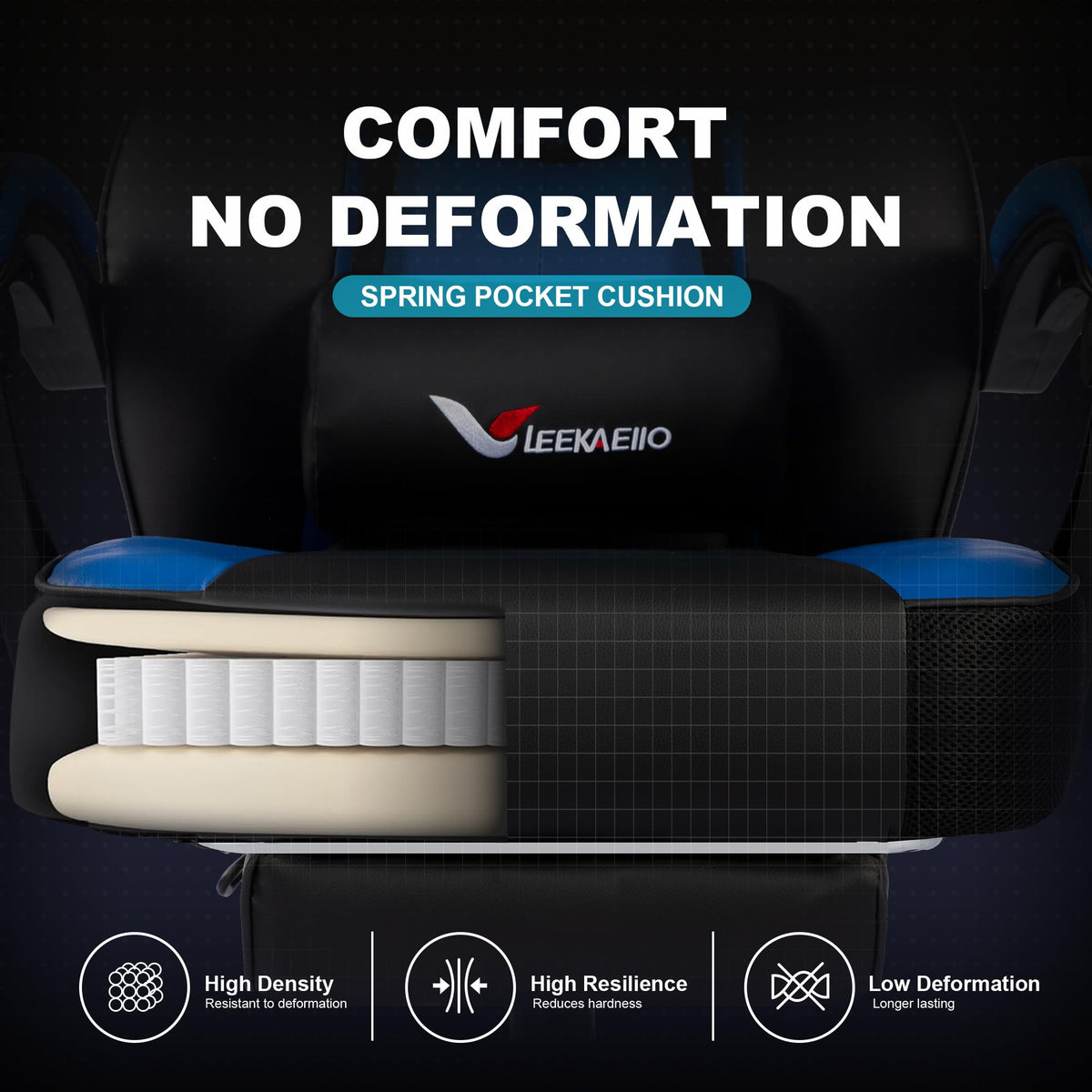 Reclining Gaming Chair with Footrest