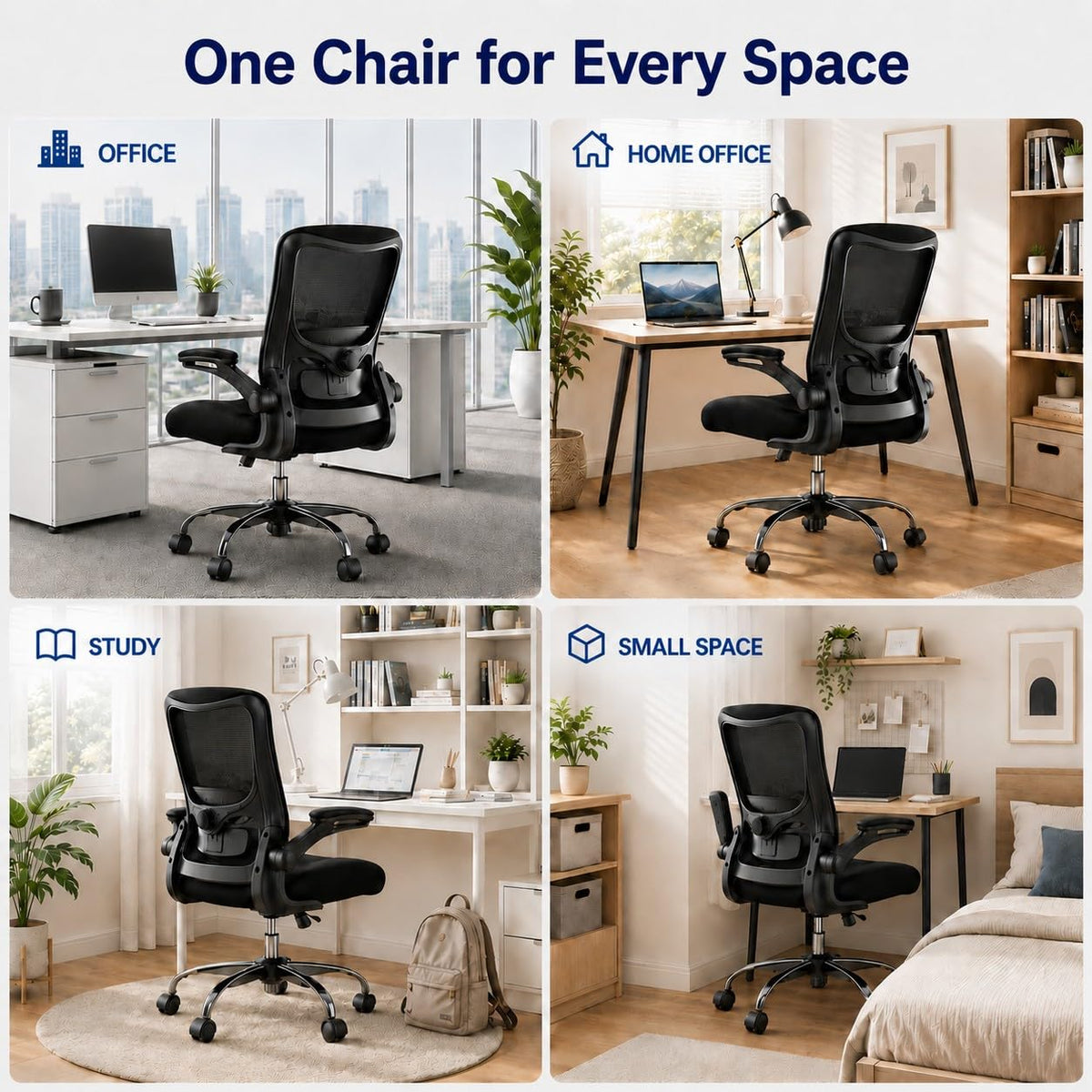 Ergonomic Office Chair for Lower Back Relief, 4-Way Lumbar, 330 LBS
