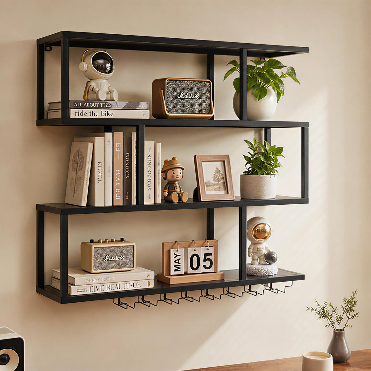 LED Wall-Mounted Wine Rack