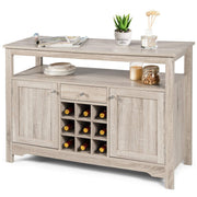 Buffet Sideboard with Wine Grid, 2 Cabinets & Drawer