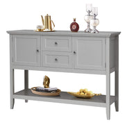Wood Buffet Sideboard with Drawers & Cabinets – Grey