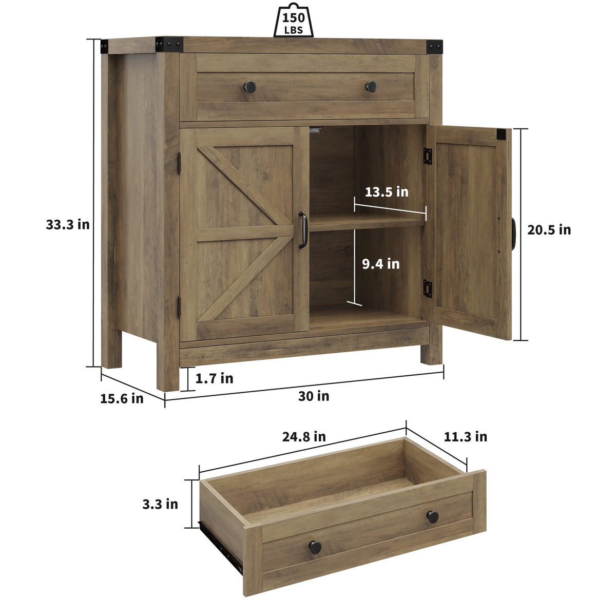 Farmhouse Coffee Bar Cabinet