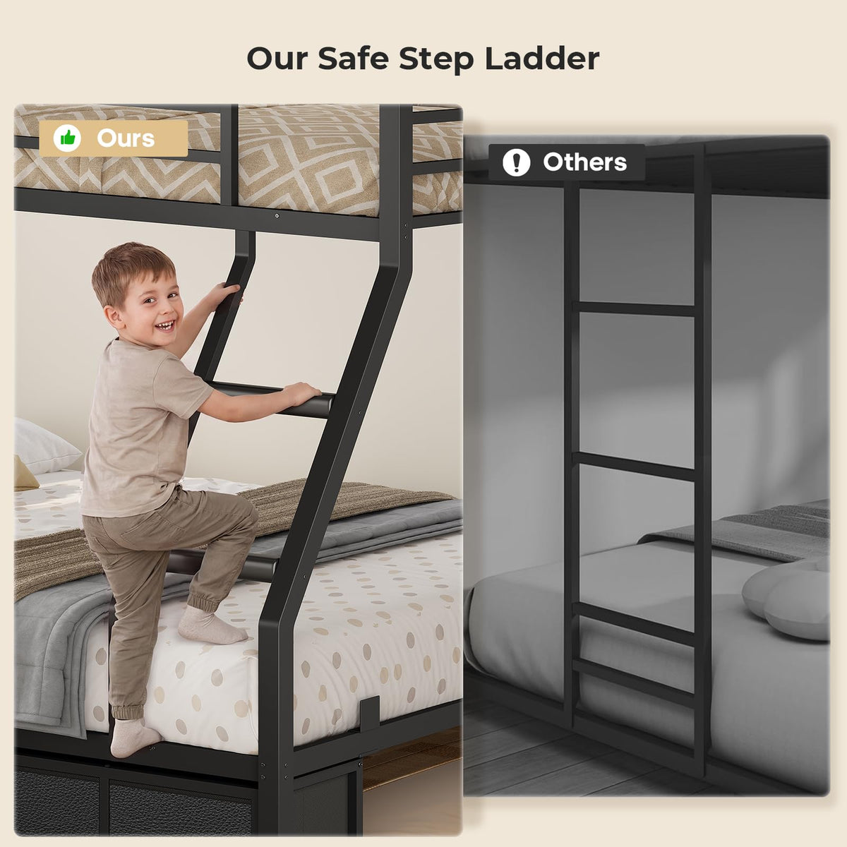 Twin Over Full Bunk Bed with Trundle