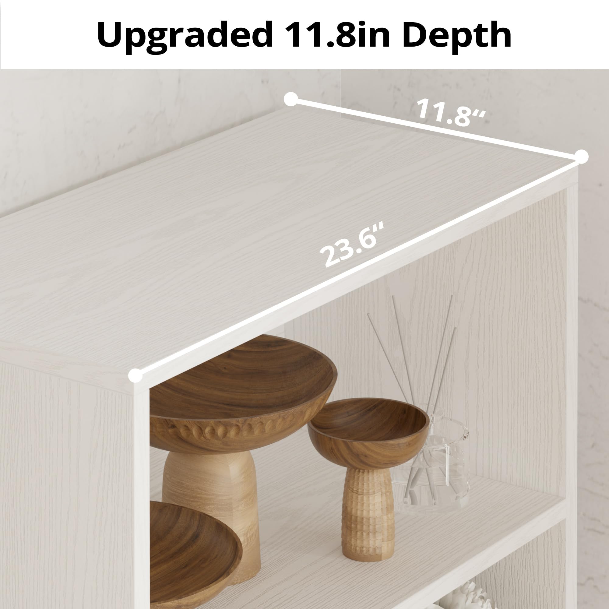 5-Tier Industrial Bookcase with Doors