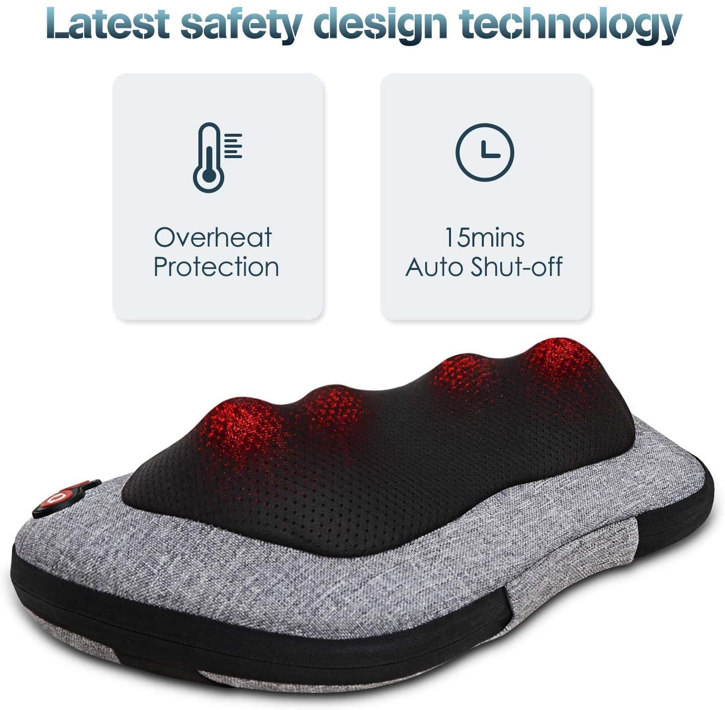 VIKTOR JURGEN Fathers Day Dad Gifts, Shiatsu Back Massager with Heat – Deep Tissue Massage for Neck, Shoulder, Back Pain Relief, Electric Kneading 3D Massage Pillow Gifts for Men Women Mom, Christmas