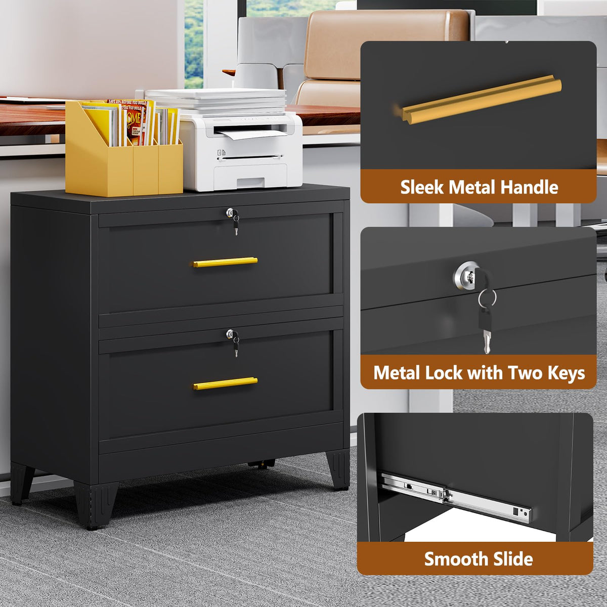 Lockable Steel Filing Cabinet