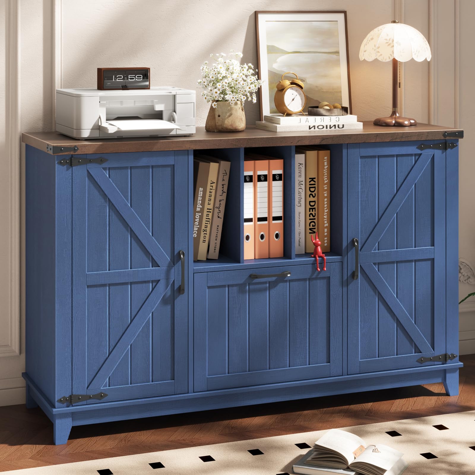 Lateral File Cabinet with Storage Shelves