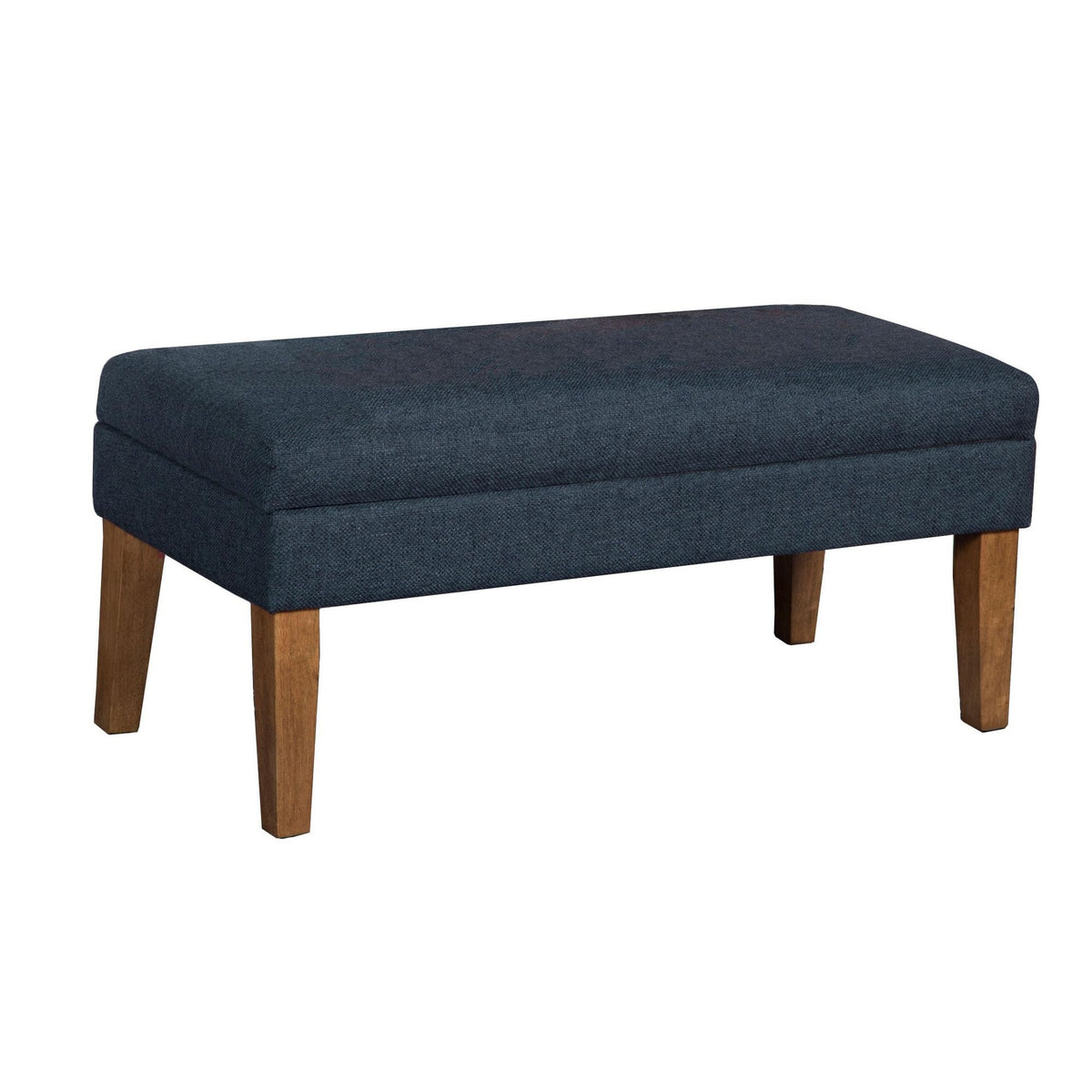 Navy Upholstered Storage Bench