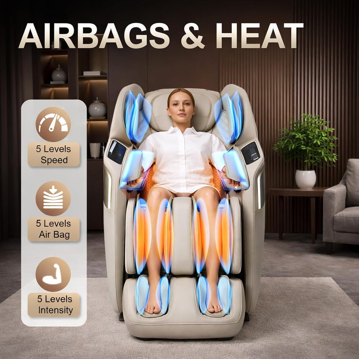 Amzyes 2026 4D Massage Chair Full Body, Zero Gravity Recliner