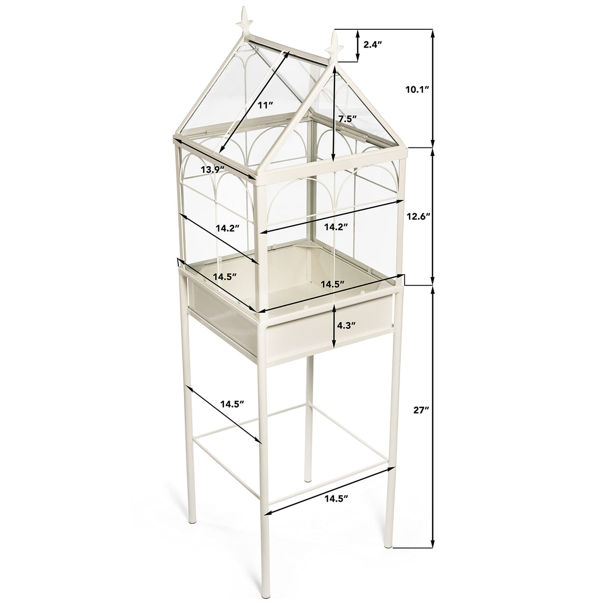 H Potter Freestanding Wardian Case Terrarium