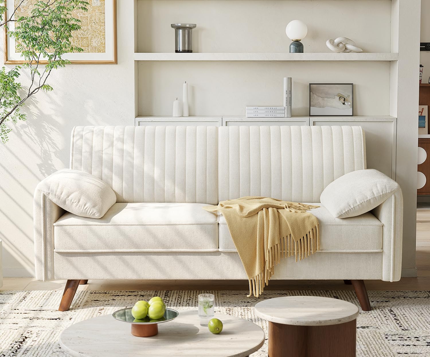 64.5" Loveseat Sofa with Padded Arms
