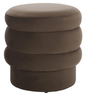 Chocolate Velvet Layered Ottoman