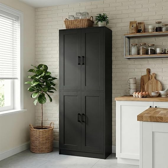 Tall Kitchen Pantry Cabinet with Adjustable Shelves