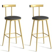 Bar Stools Set of 2 with Backrest & Footrest
