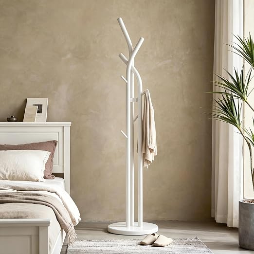 Solid Wood Tree Coat Rack