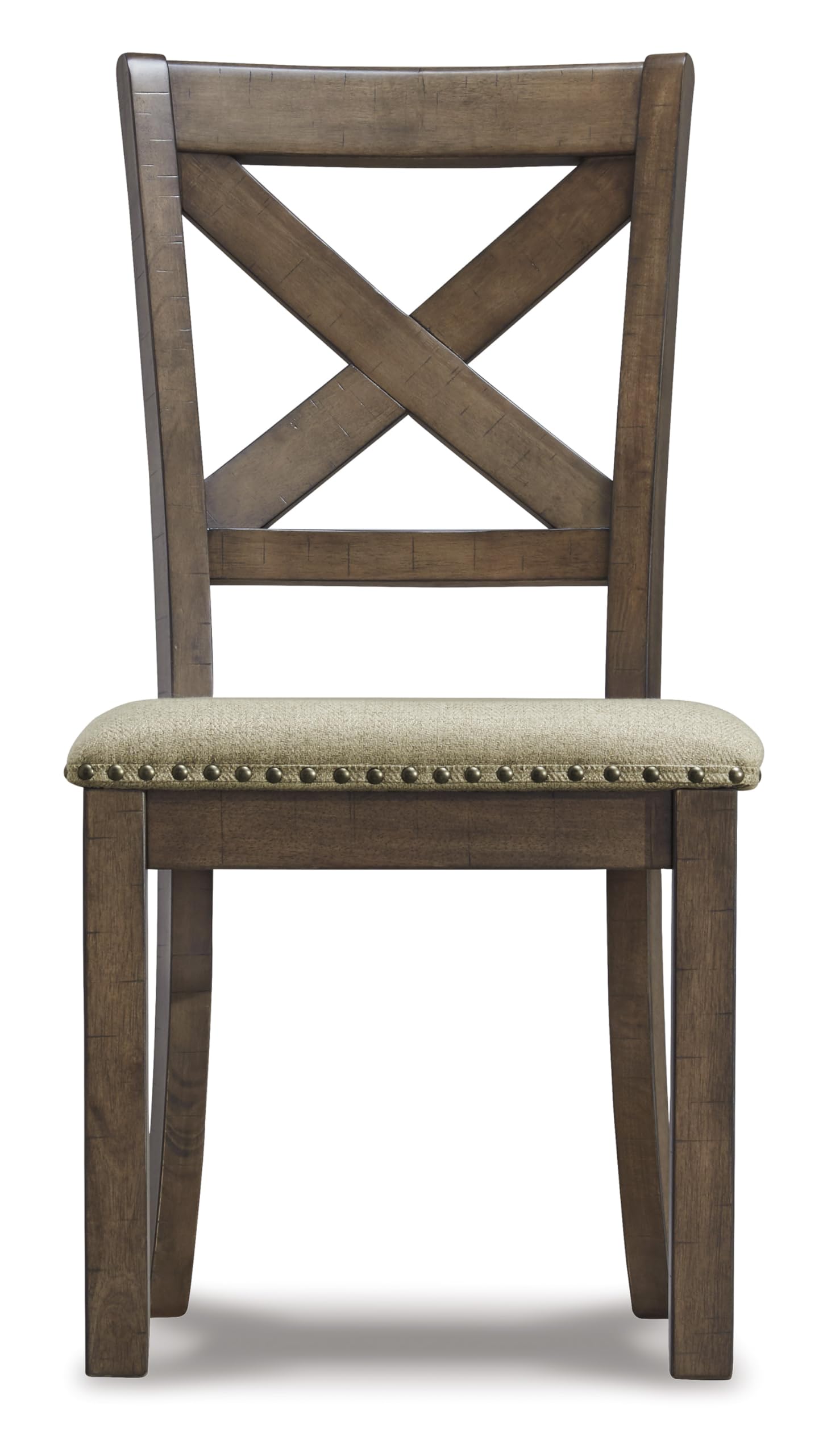 X Back Upholstered Dining Chairs, Set of 2