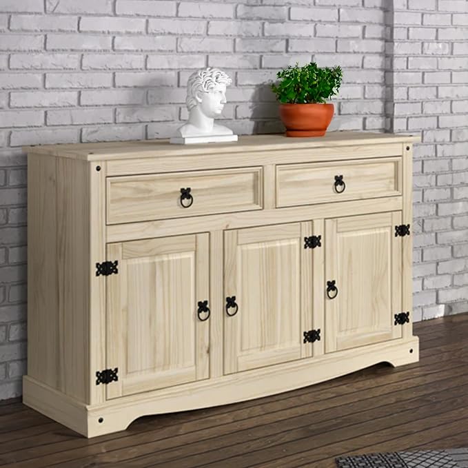 Solid Pine Sideboard with Drawers