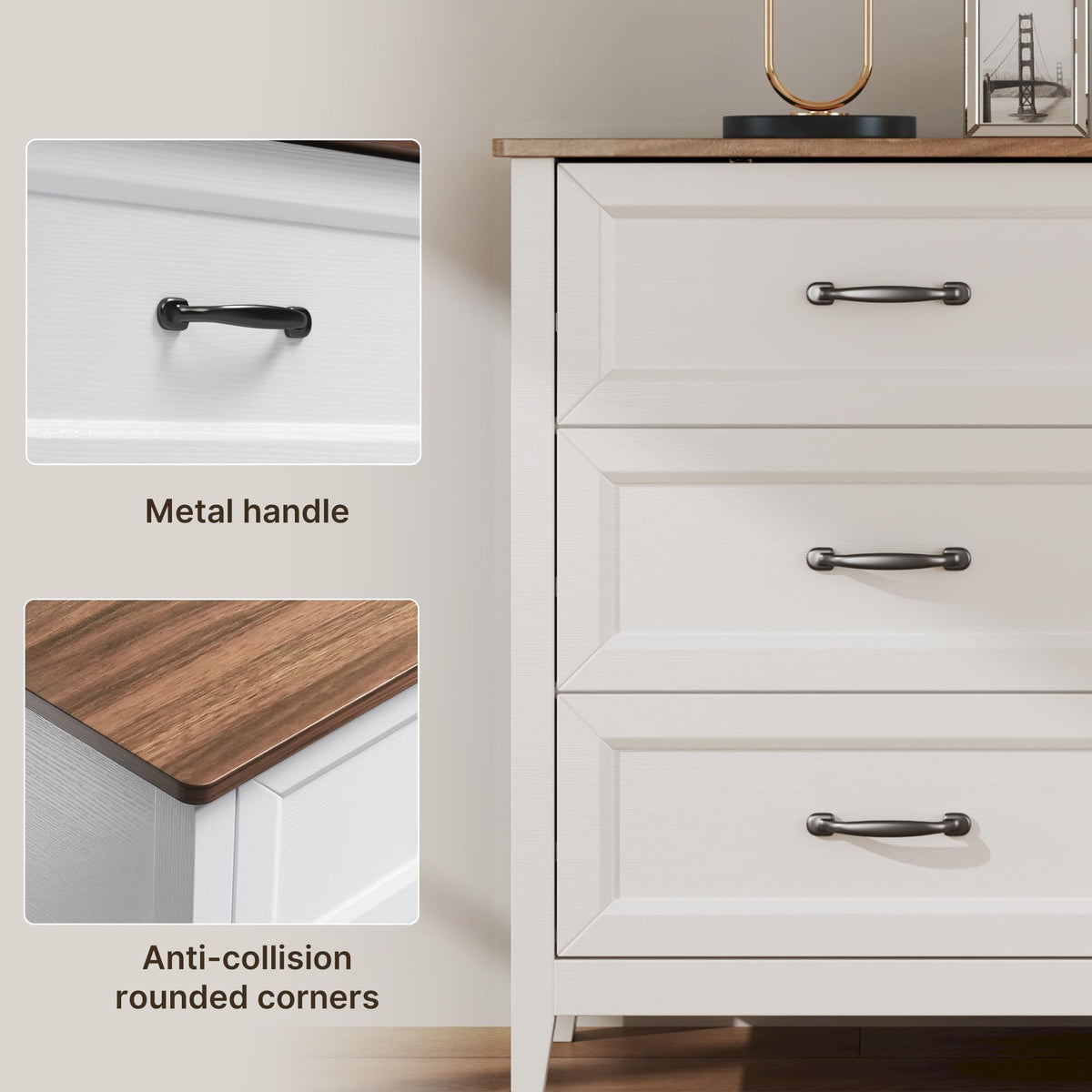 6-Drawer Wood Dresser