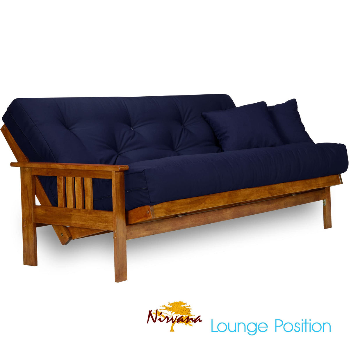 Queen Hardwood Futon Set with Mattress