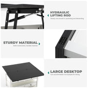 YITAHOME Coffee Table Lift Top, 4 in 1 Multi-Function Convertible Coffee Table with Drawers and Hidden Compartment, Converts to Dining Table for Living Room Home Office, Black Top