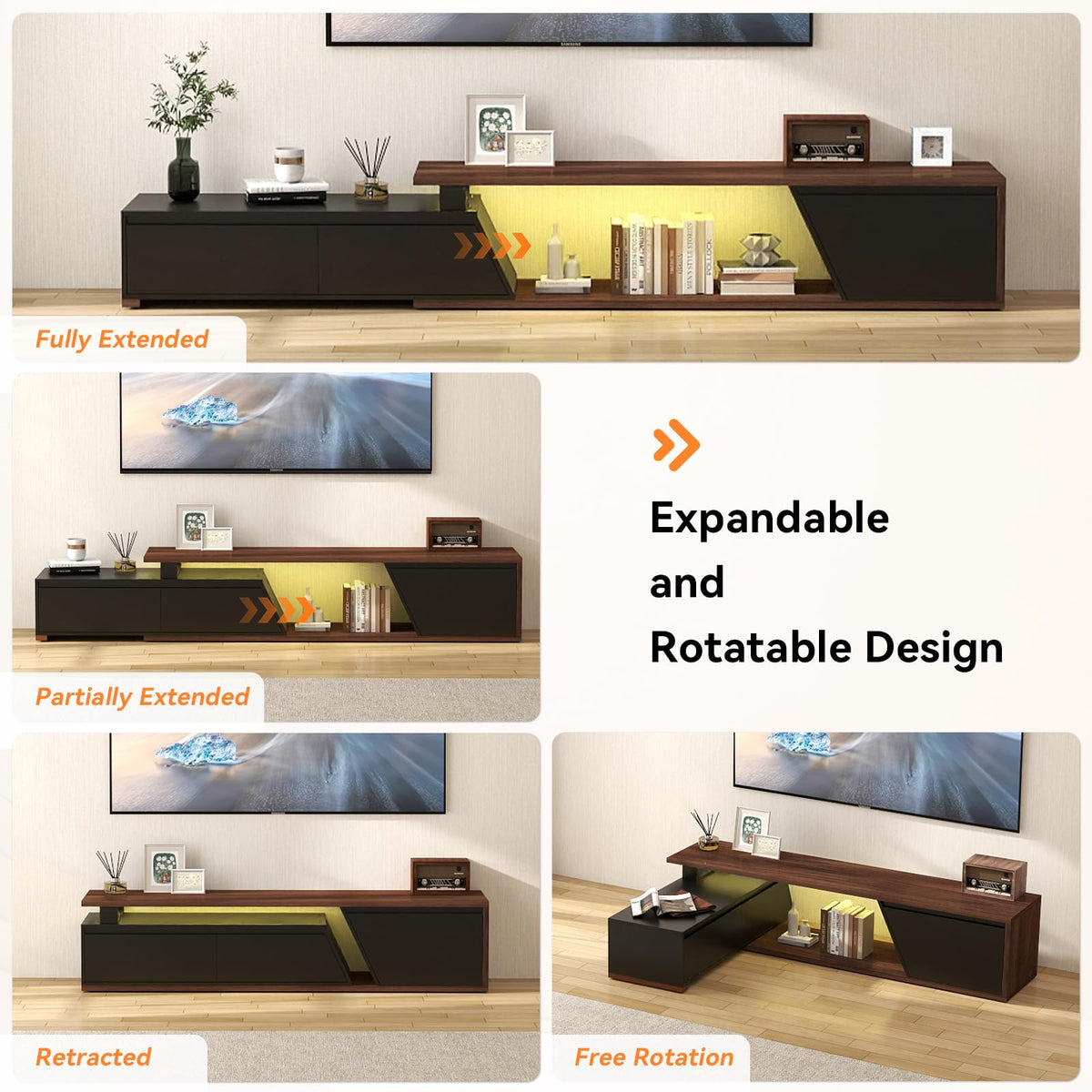 Extendable LED TV Stand