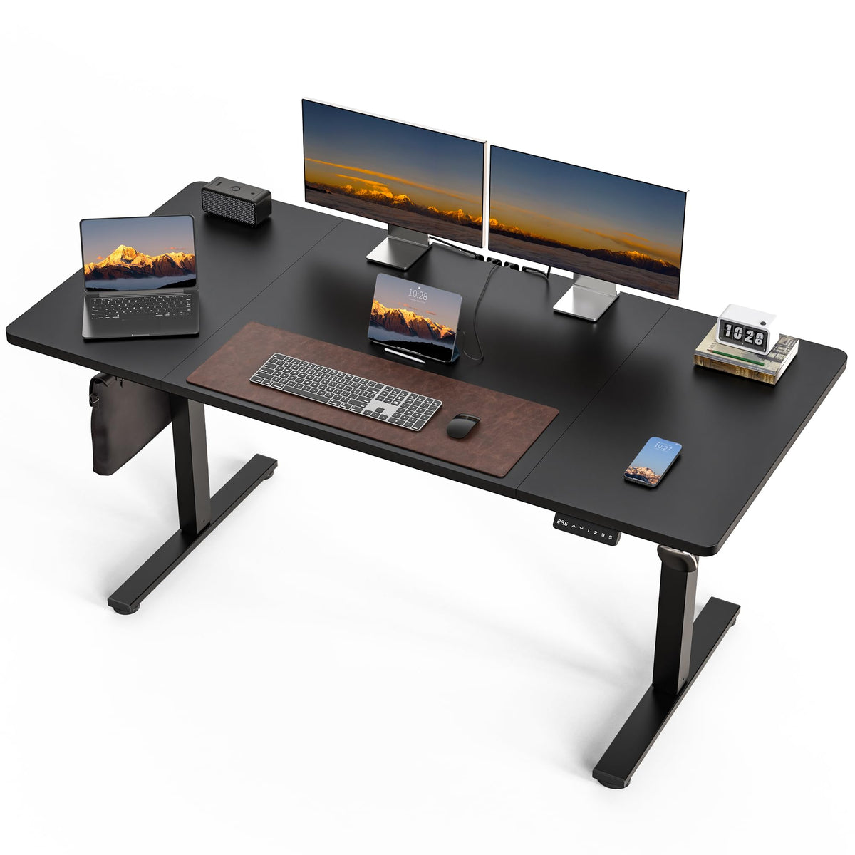 ExaDesk Electric Standing Desk, 63 x 30 Inch, Classic Black