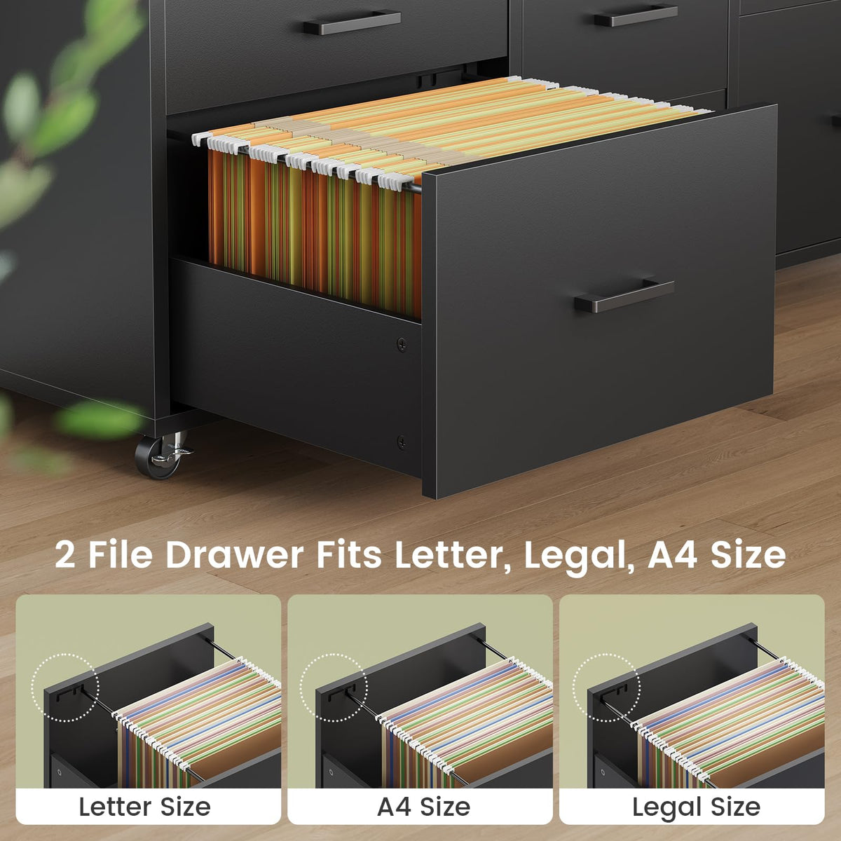 6-Drawer File Cabinet with Power Strip