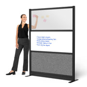 Stand Up Desk Store Workflow Desk Dividers, 53 x 70 in, Black Frame