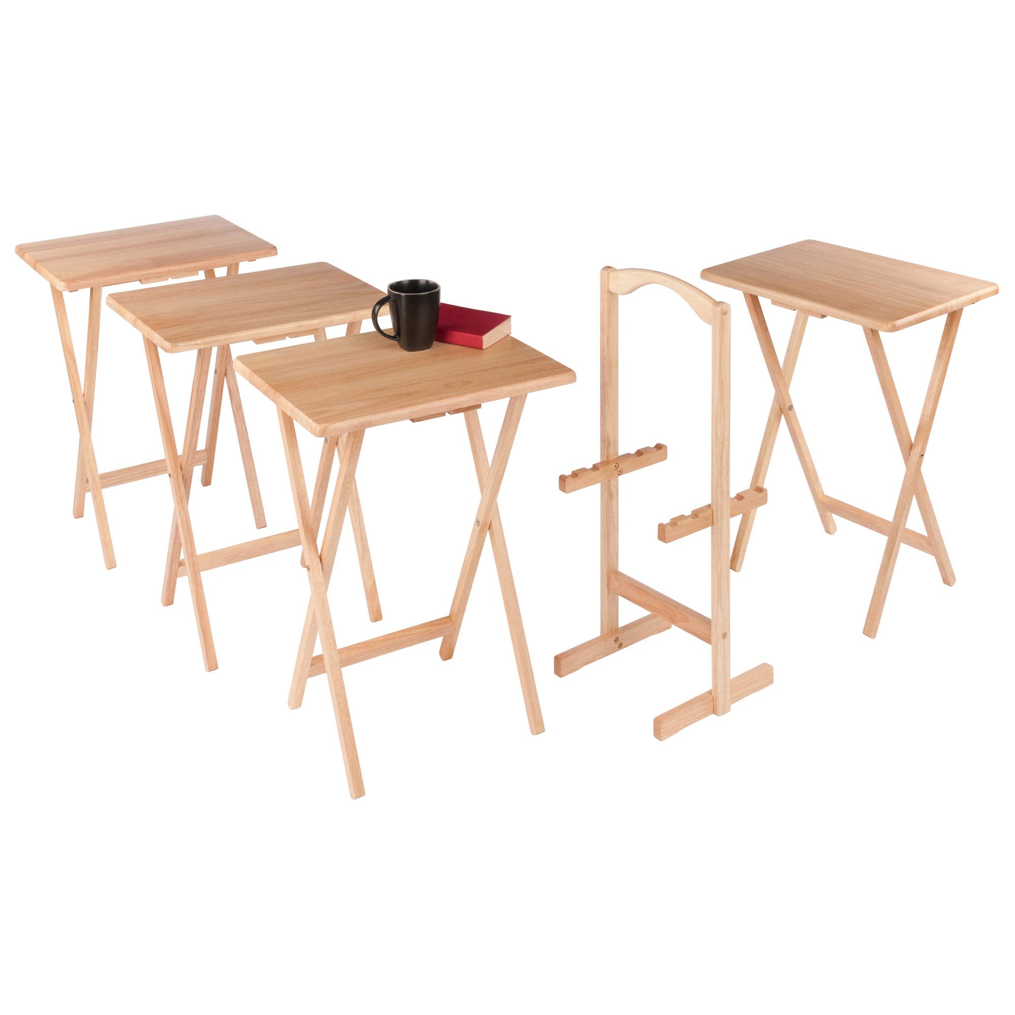 Folding Snack Table Set, 5-Piece