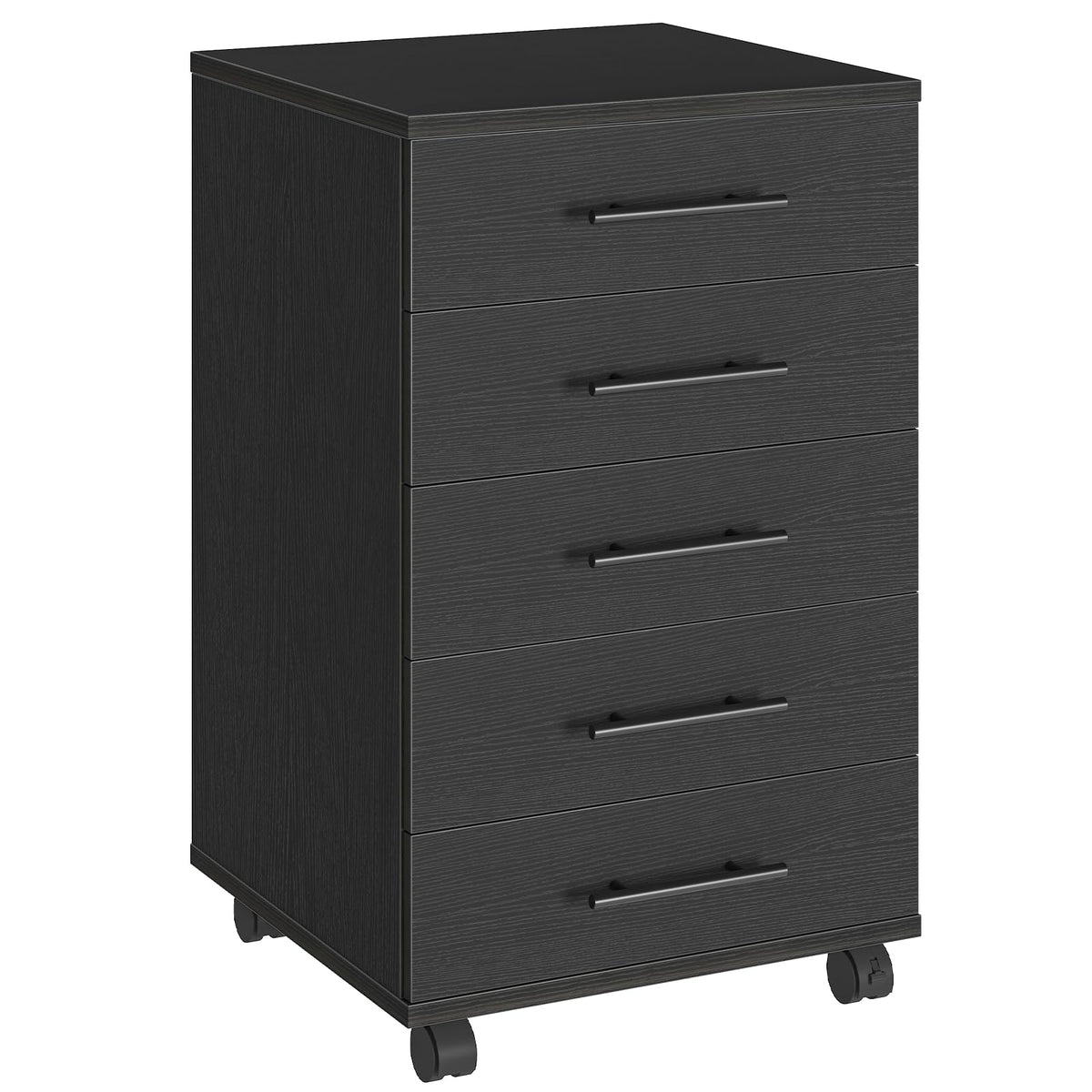 5-Drawer Rolling File Cabinet