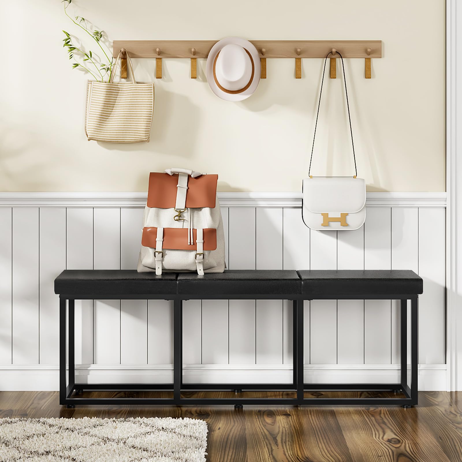 PU Leather Upholstered Dining Bench