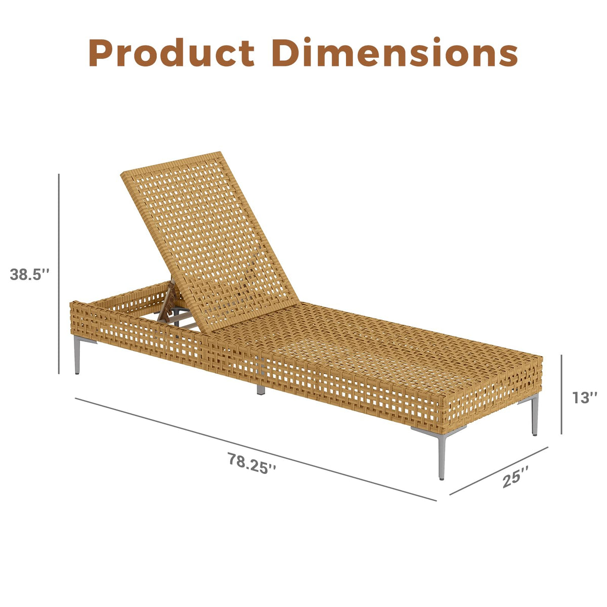 Adjustable Wicker Chaise Lounge