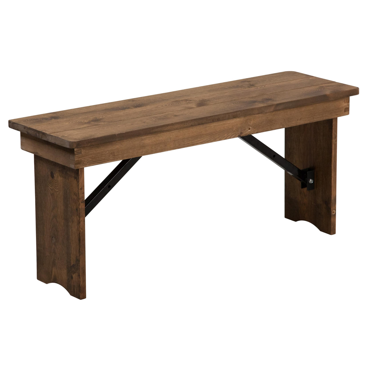 Rustic Pine Folding Dining Bench