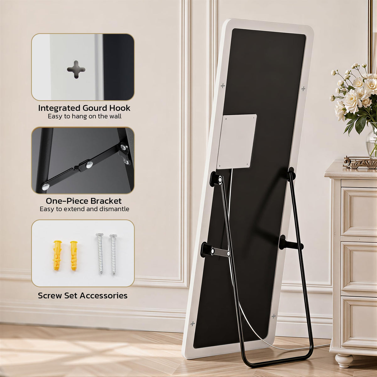 LED Full-Length Floor Mirror