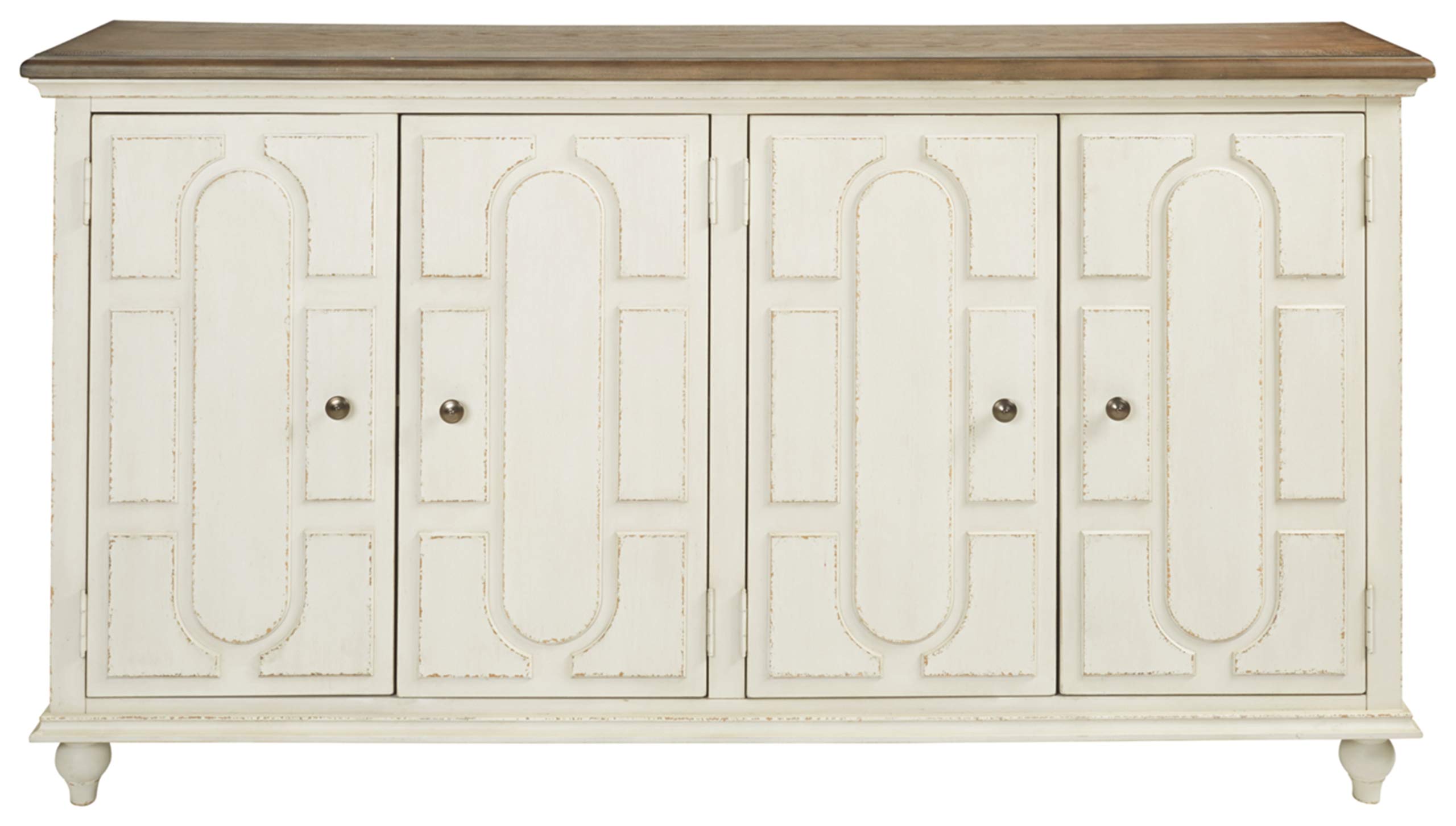 4-Door Accent Cabinet with Adjustable Shelves
